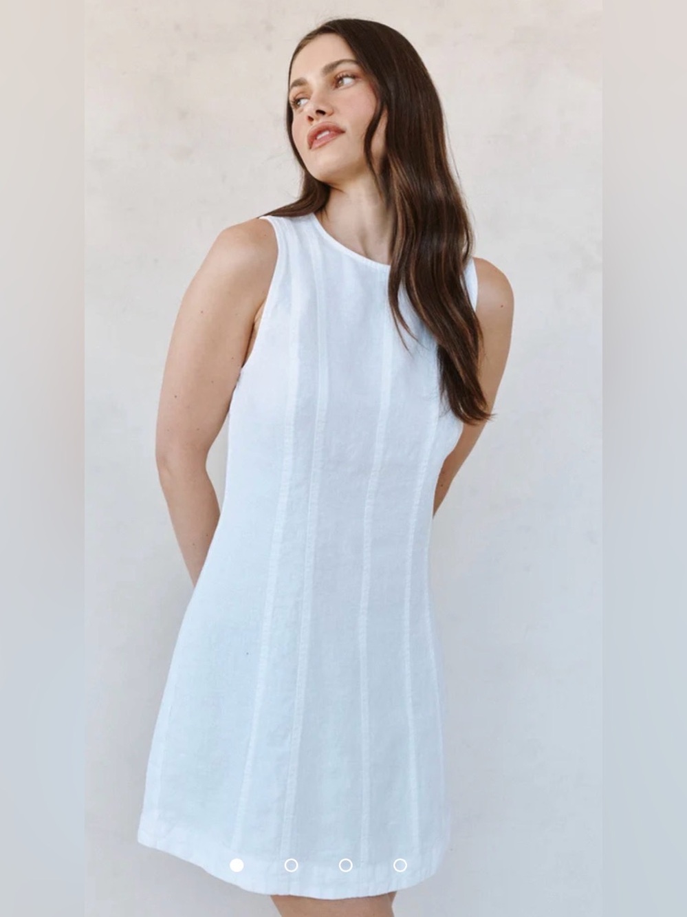 NWT Bella Dahl linen seamed mini dress